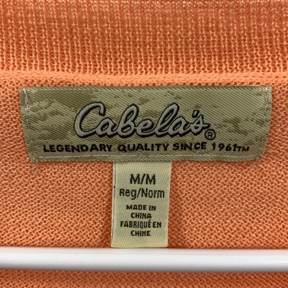 Cabela’s long sleeve sweater Size Medium, very good condition, light orange - Picture 2 of 5